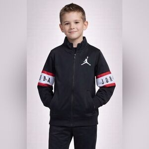 Jordan Black Jacket with Red and White Accents
